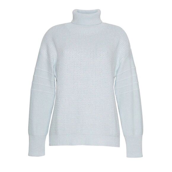 The Burgess Frost Blue The Willow Cotton Cashmere Turtleneck Sweater Size M NWT - Picture 1 of 6